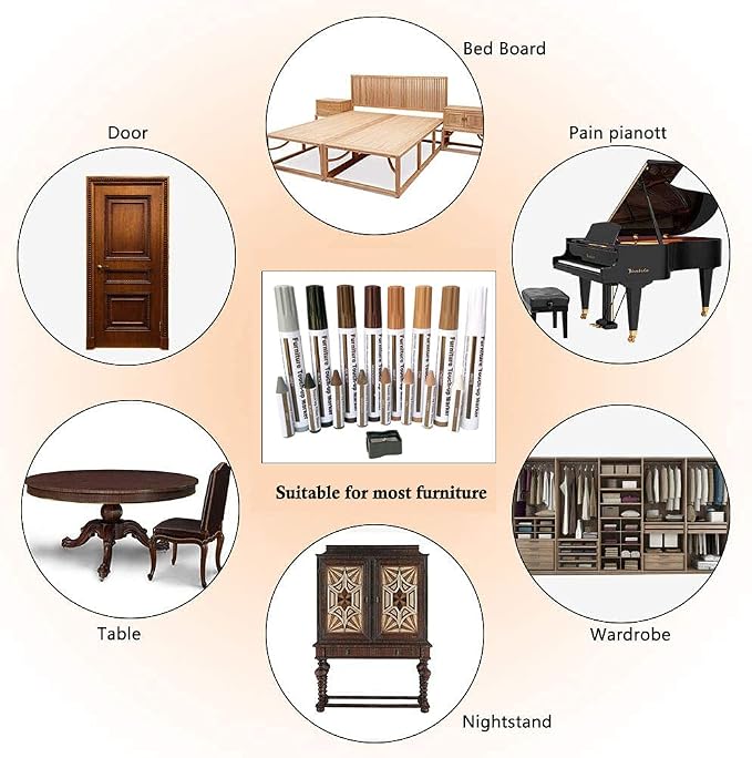Furniture Markers Touch Up, Lifreer 21 Pcs Wood Filler Floor Scratch Repair Kits - Image 9