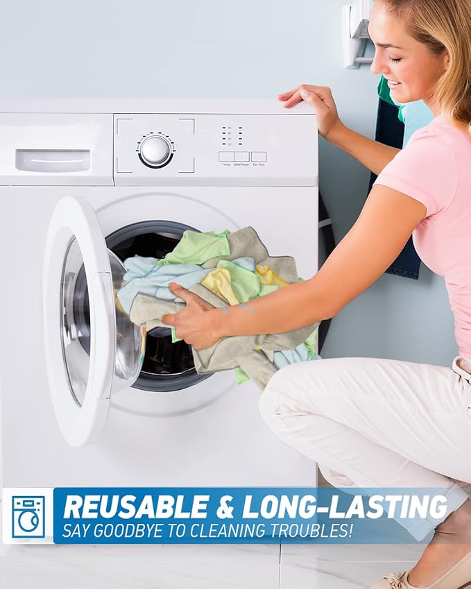 Microfiber Cleaning Cloth-50Pcs Ultra Soft Highly Absorbent Rags, Reusable and - Image 5