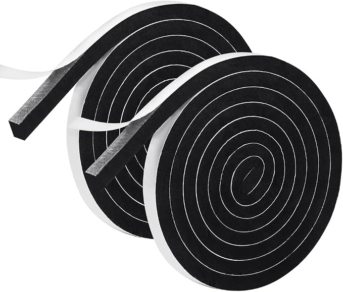 Weather Stripping Door Seal, 1/2 Inch Wide X 3/8 Inch High Density Foam Tape by YIJUHOU