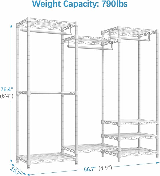 VIPEK V5 Medium Portable Closet Wardrobe Heavy Duty Clothes Rack, Freestanding - Image 5