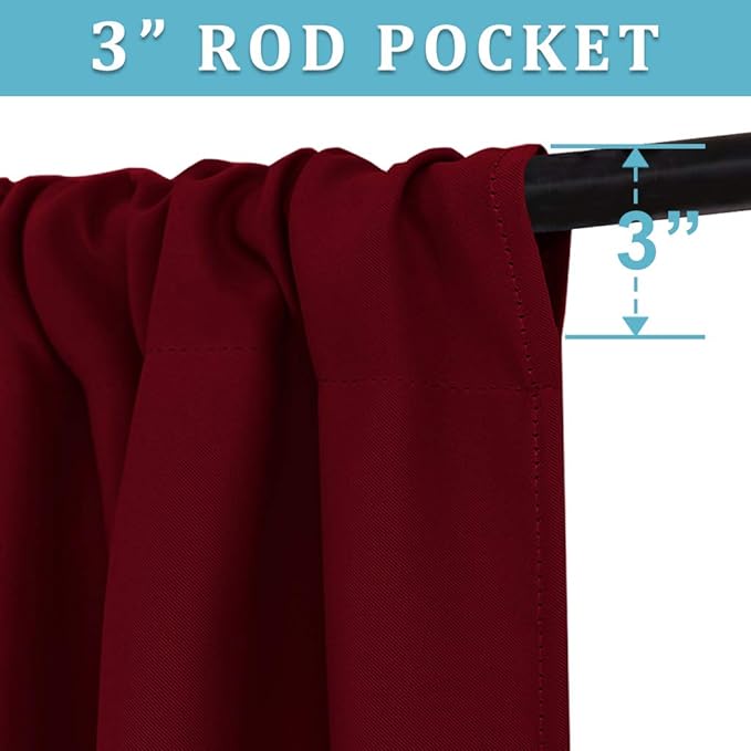 RYB HOME Blackout Curtains for Kitchen, Over Sink Privacy Curtains Window Decor - Image 3