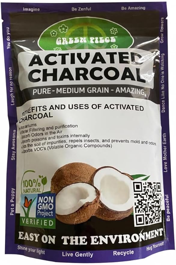 Green Piece® Activated Charcoal Coarse Grain – Resealable 5 lb Bag - Image 2