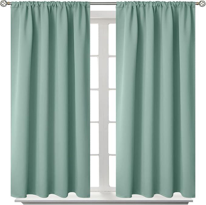 BGment Light Sage Blackout Curtains 40 Inches Length by BGment