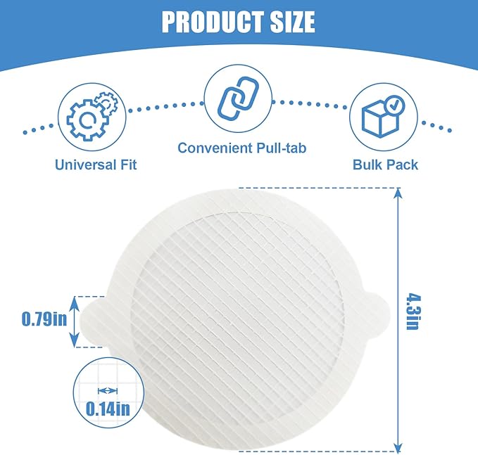 30 Pack Disposable Shower Drain Hair Catcher Hair Trap Drain Covers 4.3” - Image 2