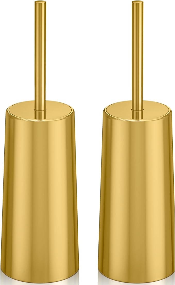 Toilet Brush and Holder, 2 Pack Toilet Brush Stainless Steel, Toilet Bowl Brush by Unknown