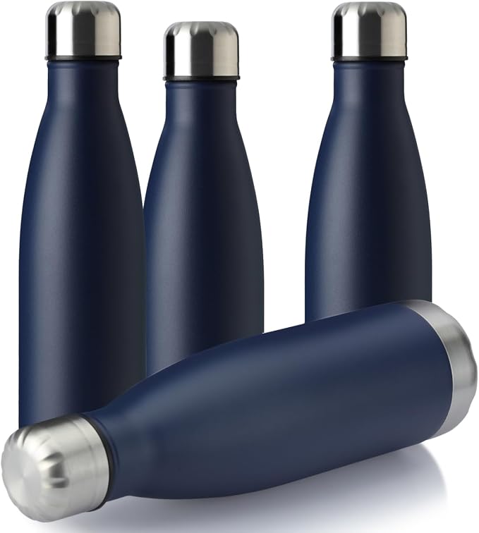 MEWAY 17oz Sport Water Bottle 4 Pack Vacuum Insulated Stainless Steel by MEWAY