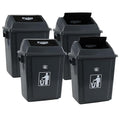 Kiddream 4 Packs 5 Gallons Swing Lid Garbage Can, Plastic Trash Can by Kiddream