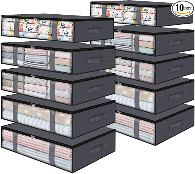 StorageRight Under Bed Storage Bins, Breathable Organizer by StorageRight