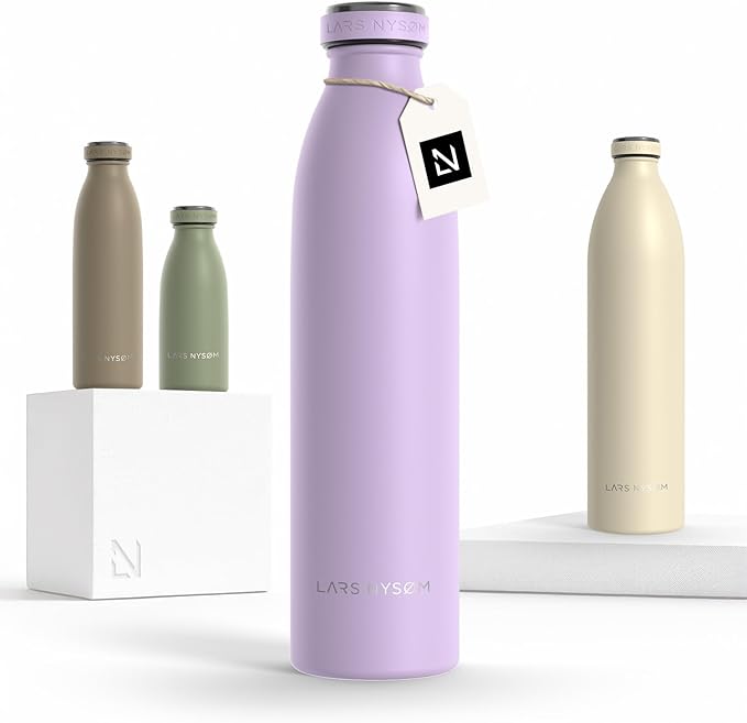 LARS NYSØM Stainless Steel Insulated Water Bottle 12oz 17oz 25oz 34oz 51oz | by LN
