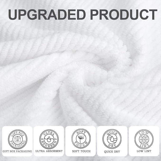 White Washcloths for Bathroom - Image 2