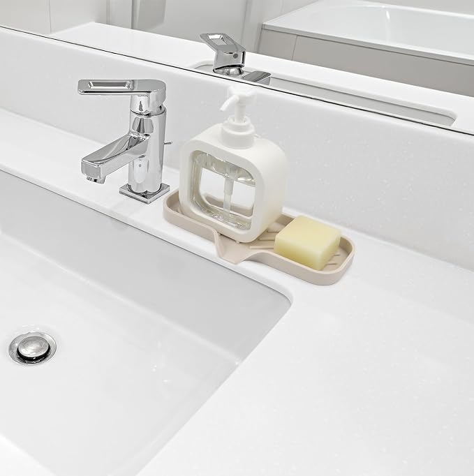 YASMEN Silicone Bathroom Soap Dishes, Sink Sponge Holder - Image 3