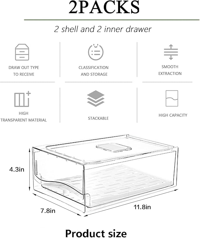 2 Pack Large Capacity Fruit Storage Containers - Image 4
