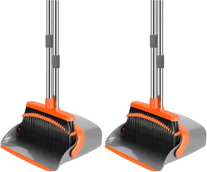 NACENA Broom and Dustpan Set, 52-in Long Adjustable Handle Broom Dustpan Combo by NACENA