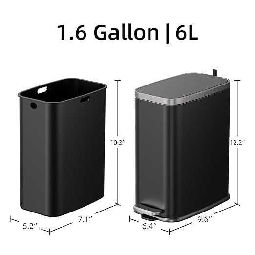 Stainless Steel Bathroom Trash Can - Image 8