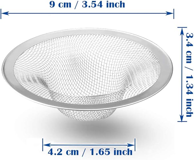 2 Pcs Heavy Duty Stainless Steel Slop Basket Filter Trap, 3.54" Top / 1.65" - Image 7