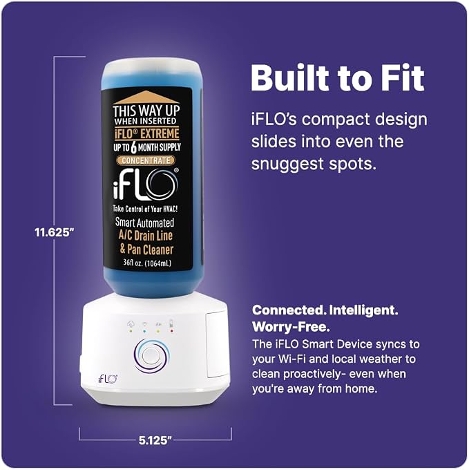 iFLO® Smart A/C Drain Line Cleaner and Drain Pan Cleaner Cartridge Concentrate - Image 6