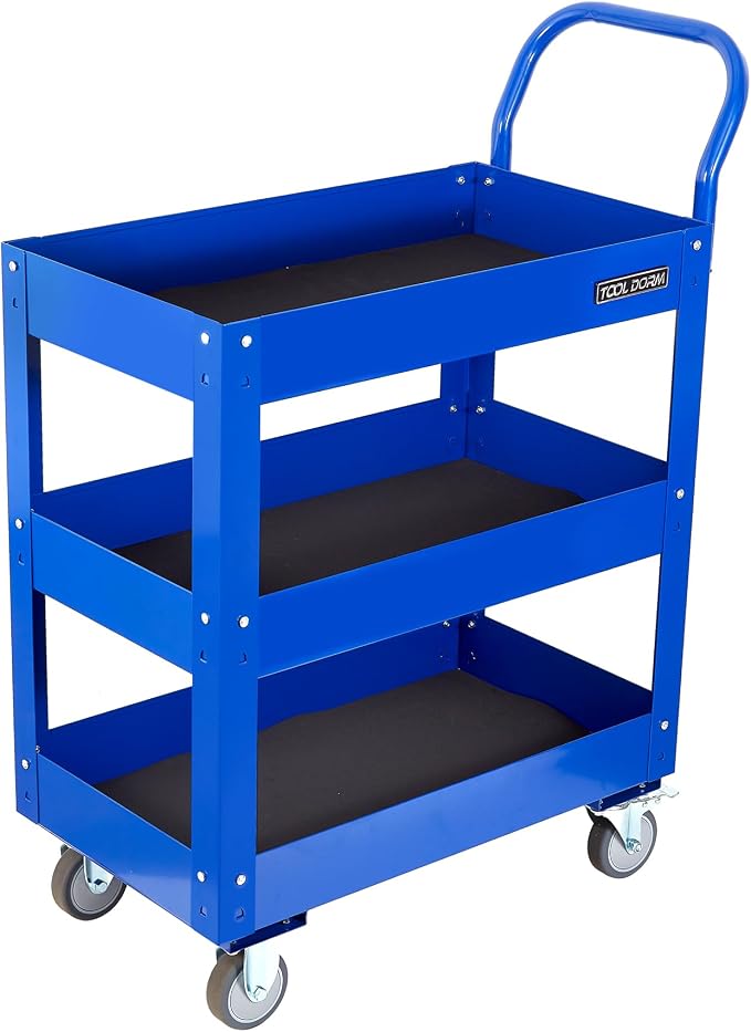 3 Tray 29.3 inch Tool Cart, self Assembly, 300 LBS Capacity Rolling Tool Carts - Image 2