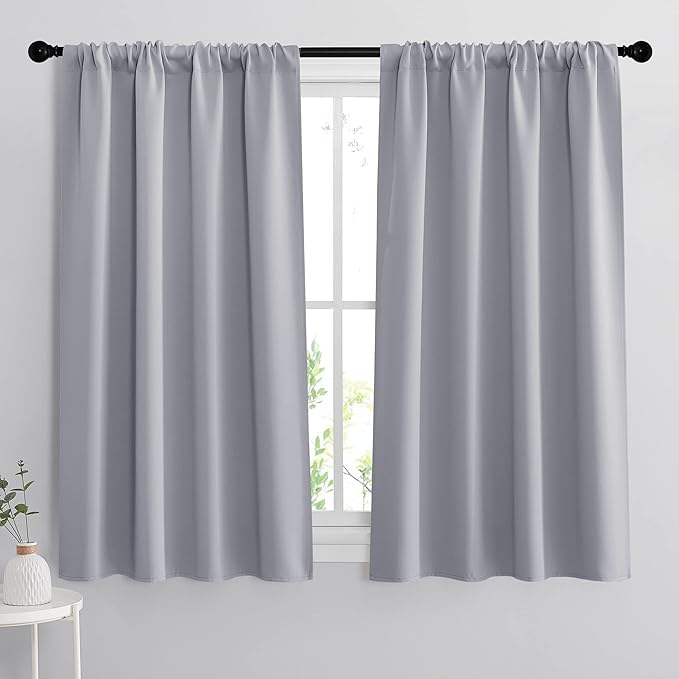 RYB HOME Curtains for Bedroom 63 inches Long, W 34 x L 63, 2 Panels by RYBHOME