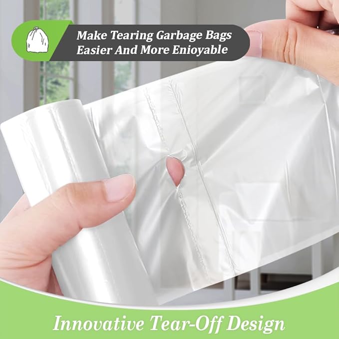 Teivio 3 Gallon 150 Counts Strong Trash Bags Garbage Bags, Bathroom Trash Can - Image 3