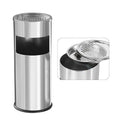 Trash Can Outdoor Waste Container Round Stainless Steel Trash Can by POWLAB