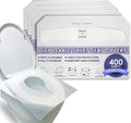 Disposable Toilet Seat Covers XL Half Fold Flushable – 400 Sheets by SoNeat