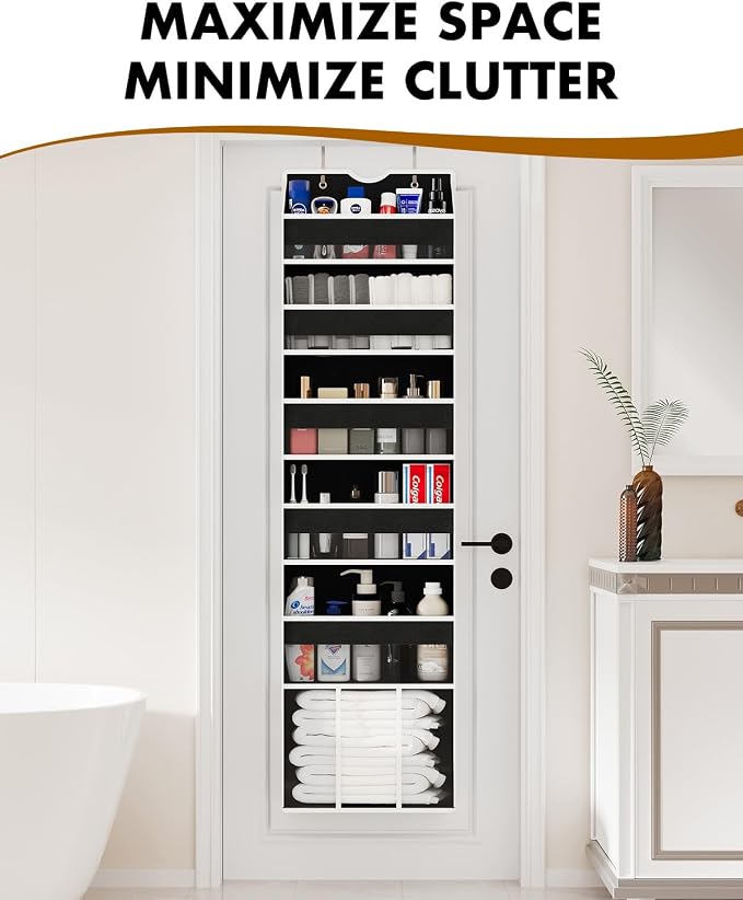 Over The Door Organizer Storage - 50lb Heavy Duty 6 Shelf Over Door Organizer - Image 6