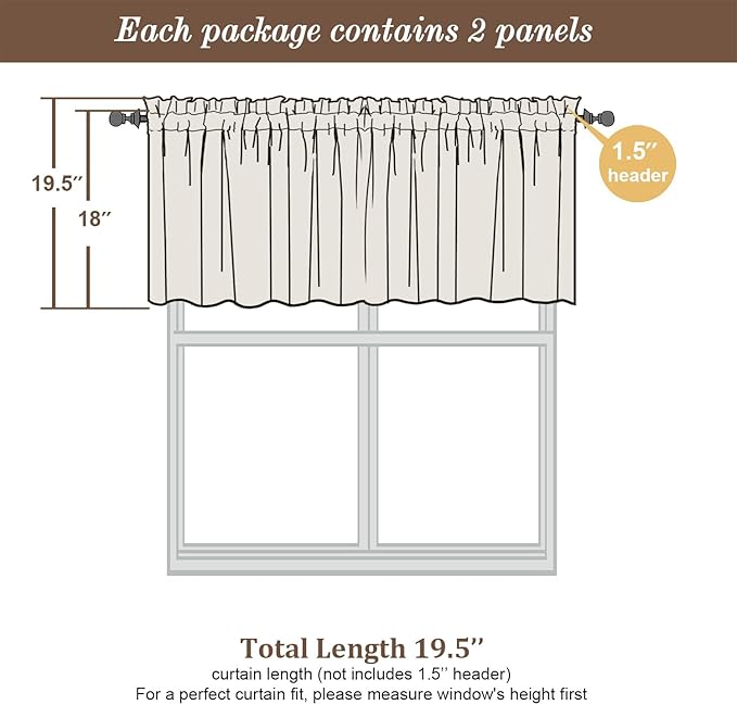 Chyhomenyc Sheer White Valances - Image 3