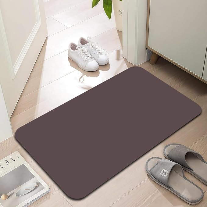 Ultra Thin Door Mat Indoor Entrance, 1/10 in Thin Door Mats by LYGLIGH