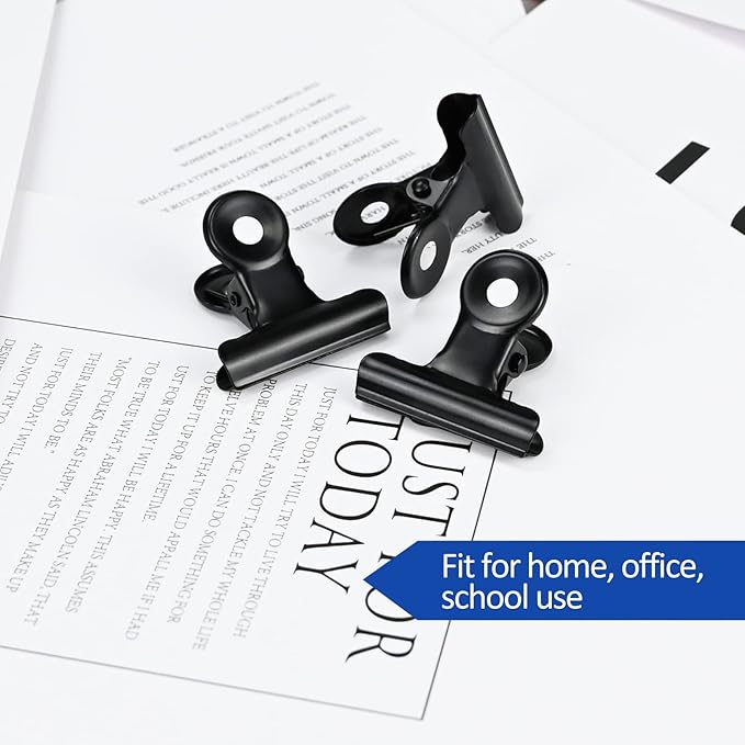 30 Pack Bulldog Clips 1.25 Inches Small Hinge Paper Clips Metal Hinge Clips - Image 7