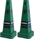 4-Pack 26.5" Caution Cones, 4-Sided Visible Safety Signs by OranclUS