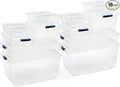 Rubbermaid Cleverstore Clear Dorm Variety 16-Pack, Made in USA, Stackable Large by Rubbermaid