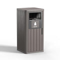 Outdoor Single Barrel Trash Can, Waterproof Resin Garbage Can by OutdoorLivingPerfected