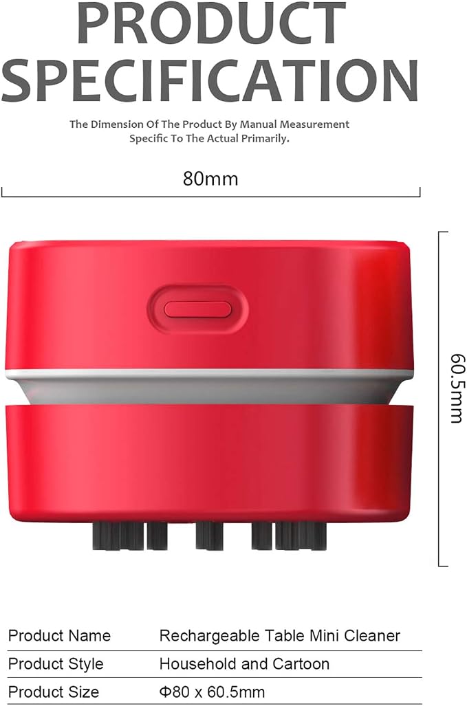 ODISTAR Desktop Vacuum Cleaner, Mini Table dust Sweeper Energy Saving, High - Image 2