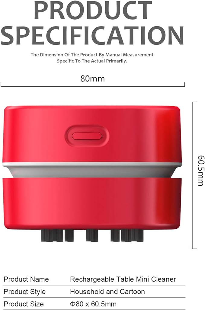 ODISTAR Desktop Vacuum Cleaner, Mini Table dust Sweeper Energy Saving, High - Image 2