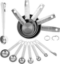 13PCS Measuring Cups and Spoons Set Stainless Steel Measuring Spoons and Cups by Unknown