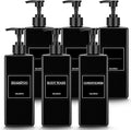 Tanlade 6 Pcs Shampoo and Conditioner Dispenser Bottles 16oz Modern Shower Soap by Tanlade