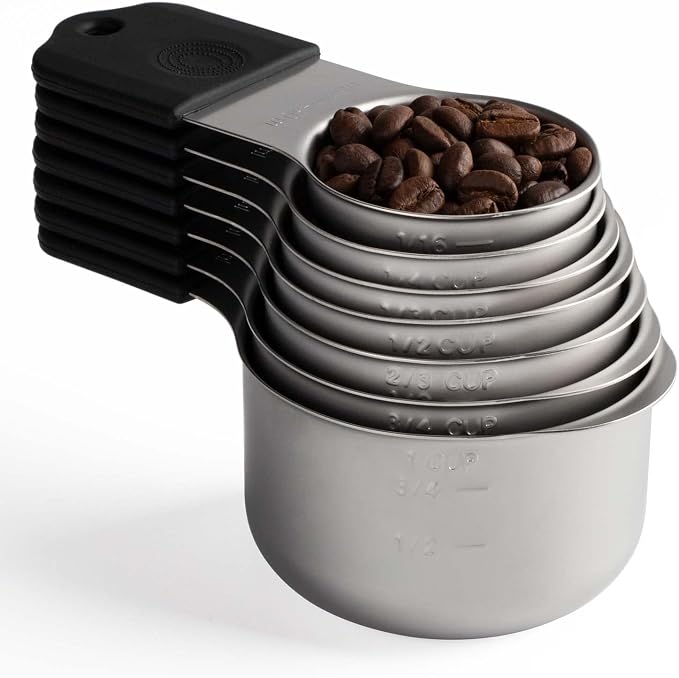 Magnetic Measuring Cups Set Stainless Steel Heavy Duty Metal Measuring Cups by X-zrew