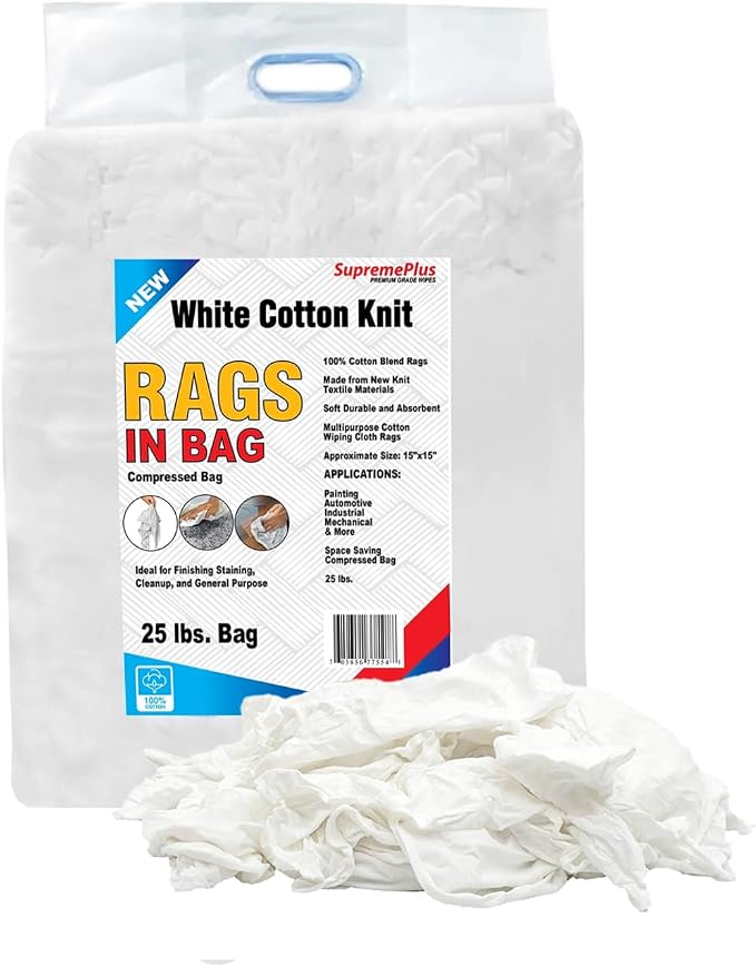 Premium White T-Shirt Cleaning Rags – White Cotton Rag - Image 2