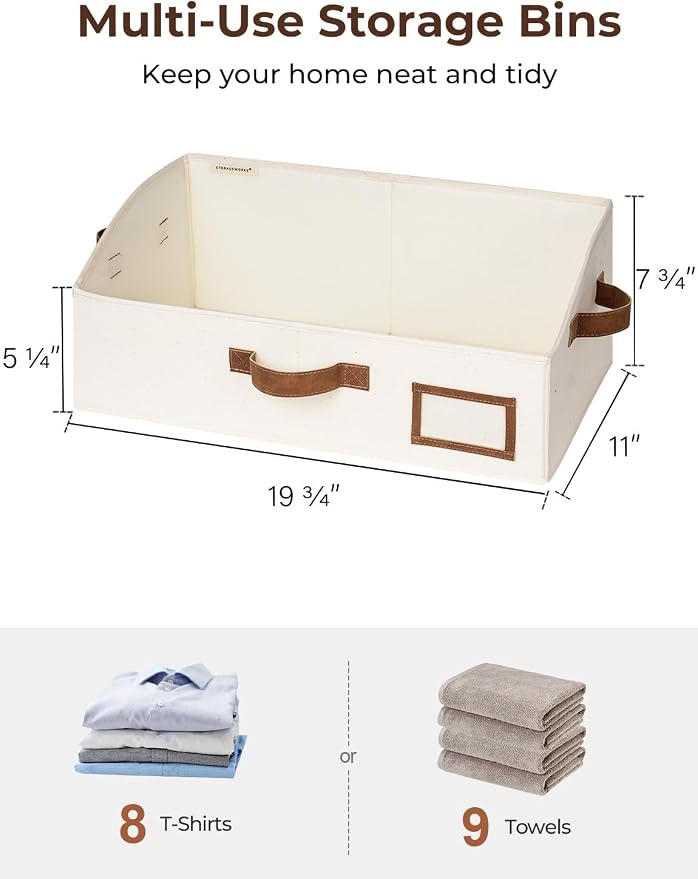 StorageWorks Closet Storage Bins, Trapezoid Organizer Box - Image 2