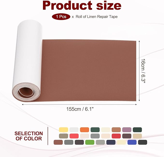 PATIKIL Leather Patches Tape for Furniture, 6.3 x 61 Inch Self Adhesive Vinyl - Image 2
