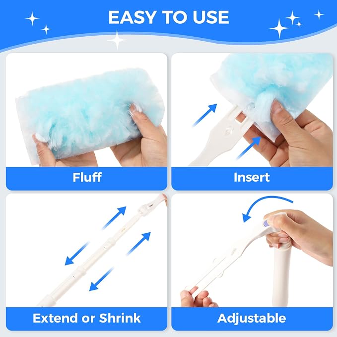 30 PCS Disposable Dusters Refills, 360 Degree Microfiber Duster Refills Kit - Image 5