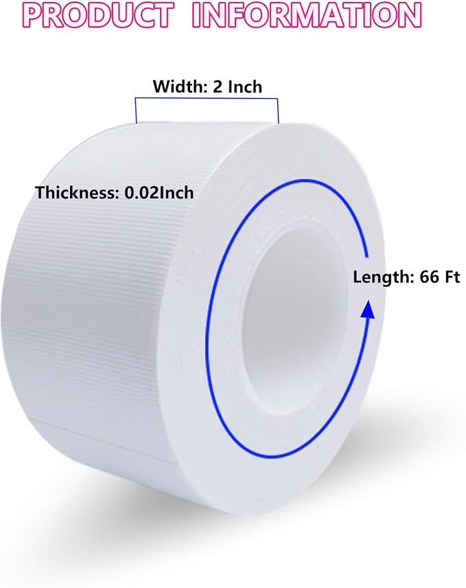 White Window Weather Sealing Tape 2Inch X 65Ft, Window AC Seal Air Conditioner - Image 3