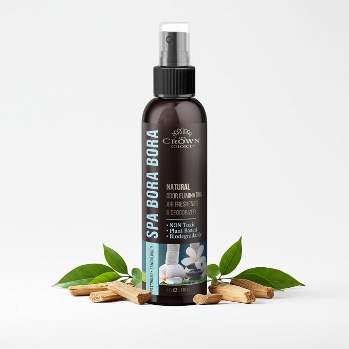 Non-Toxic Odor Eliminator, Natural Sandalwood & Patchouli Air Freshener Spray by TheCrownChoice