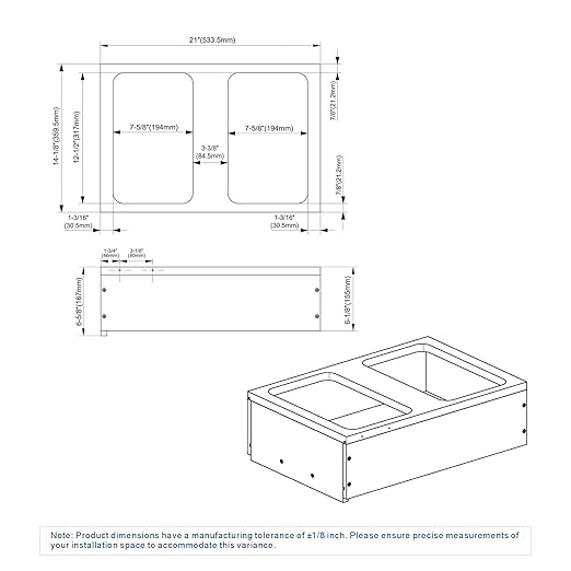 Dowell B18/B21 Wood Base Wastebasket Pullout - Image 7