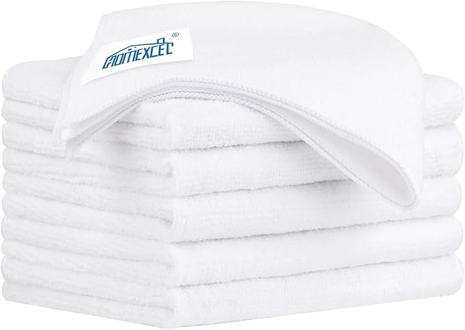 HOMEXCEL Microfiber Cleaning Cloth 6 Pack 12.5 x 12.5 inch Microfiber Towels by HOMEXCEL