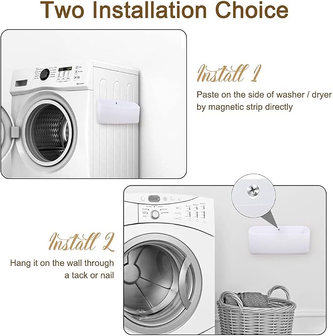 Picowe Magnetic Laundry Storage, Lint Holder Bin - Image 5