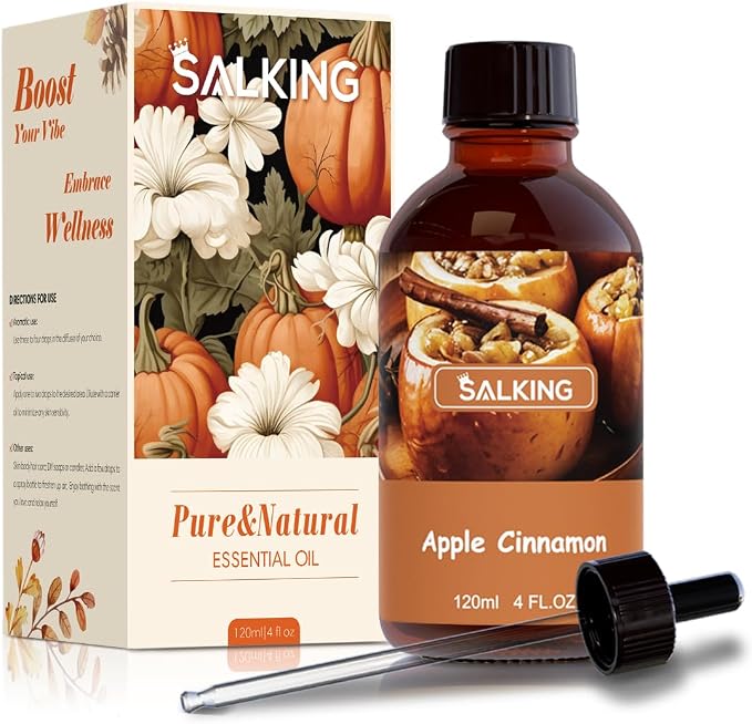 SALKING Apple Cinnamon Fragrance Oil, 120ml Premium Essential Oils by SALKING