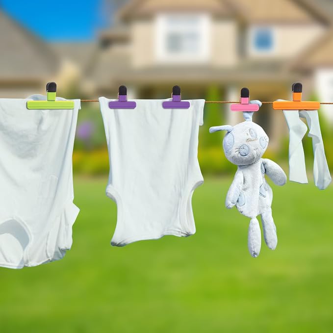 Chip Clips, 12 Pack Food Clips, Snack Bag Clip, Plastic Heavy Duty Seal Grips - Image 6