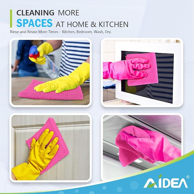 AIDEA Microfiber Cleaning Cloth-12PK, Soft Microfiber Towels - Image 6