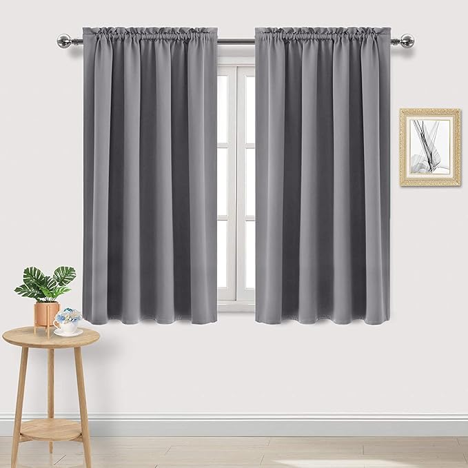 DWCN Grey Room Darkening Blackout Curtains by DWCN